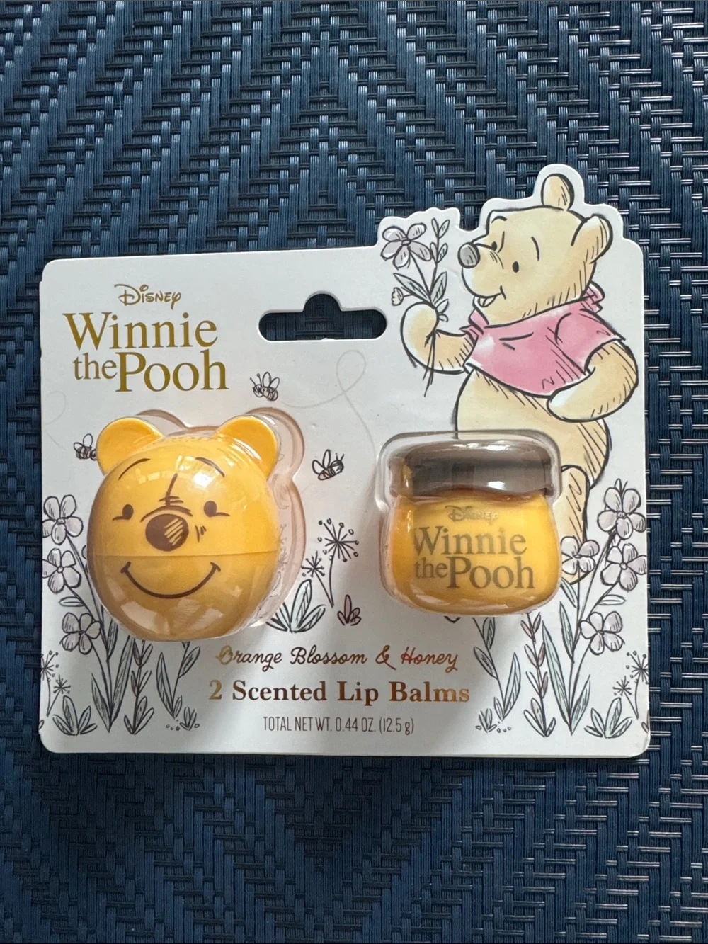 NEW Disney Winnie the Pooh lip balm set orange blossom & honey scented lip balms